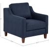 Amazon Brand – Stone & Beam Blaine Modern Upholstered Living Room Accent Chair, 32.3″W, Navy Blue