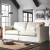 Amazon Brand – Stone & Beam Bryant Modern Sofa Couch with Slipcover, 85.1″W, Optic White