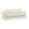 Amazon Brand – Stone & Beam Bryant Modern Sofa Couch with Slipcover, 85.1″W, Optic White