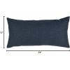 Amazon Brand – Stone & Beam Casual Global Throw Pillow – 12 x 24 Inch, Dark Denim