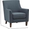 Amazon Brand – Stone & Beam Cheyanne Modern Living Room Accent Arm Chair, 30.7″W, Denim Blue