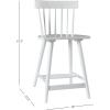 Amazon Brand – Stone & Beam Classic Spindle-Back Counter-Height Wood Barstool, 37.5″H, Set of 2, White