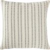 Amazon Brand – Stone & Beam French Laundry Stripe Decorative Throw Pillow, 17″ x 17″, Ivory, Grey