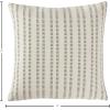 Amazon Brand – Stone & Beam French Laundry Stripe Decorative Throw Pillow, 17″ x 17″, Ivory, Grey