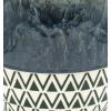 Amazon Brand – Stone & Beam Mid-Century Patterned Planter, 8.46″H, Indigo Blue