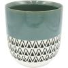 Amazon Brand – Stone & Beam Mid-Century Patterned Planter, 8.46″H, Aqua Blue
