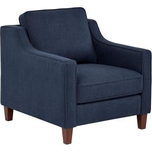 Amazon Brand – Stone & Beam Blaine Modern Upholstered Living Room Accent Chair, 32.3″W, Navy Blue