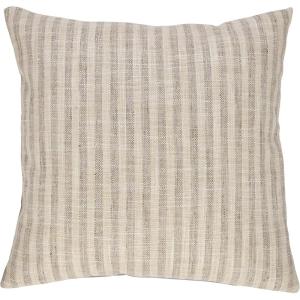 Amazon Brand – Stone & Beam Rustic Stripe Throw Pillow – 17 x 17 Inch, Moonstone