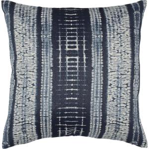 Amazon Brand – Stone & Beam Yarn-Dyed Shibori Decorative Throw Pillow, 17″ x 17″, Blue
