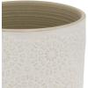 Amazon Brand – Stone & Beam Small Floral-Embossed Planter, 4.3″H, Cloud Dancer White