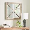 Amazon Brand – Stone & Beam Casual Divided Mirror, 30.32″H, Natural Wood