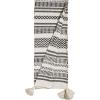 Amazon Brand – Stone & Beam Casual Jagged Global Design Throw Blanket – 60 x 50 Inch, Black / Ivory, Black & Ivory