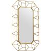 Amazon Brand – Stone & Beam Diamond Shape Metal Frame Hanging Decorative Wall Mirror, 34.25 Inch Height, Gold Finish
