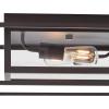 Amazon Brand – Stone & Beam Industrial Rectangle Cage Flush Mount Exterior Ceiling Fixture With 2 Light Bulbs – 15.25 x 15.25 x 6.5 Inches, Oil-Rubbed Bronze