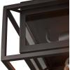 Amazon Brand – Stone & Beam Industrial Rectangle Cage Flush Mount Indoor Ceiling Fixture With 2 Light Bulbs – 15.25 x 15.25 x 6.5 Inches, Oil-Rubbed Bronze