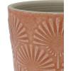 Amazon Brand – Stone & Beam Large Fan-Embossed Planter, 7.5″H, Arabesque Coral Pink