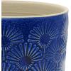 Amazon Brand – Stone & Beam Large Fan-Embossed Planter, 7.5″H, Blue