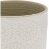 Amazon Brand – Stone & Beam Large Floral-Embossed Planter, 7.5″H, Cloud Dancer White