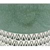 Amazon Brand – Stone & Beam Mid-Century Two-Toned Planter, 10.53″H, Teal Green