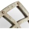 Amazon Brand – Stone & Beam Modern Arc Metal Frame Hanging Wall Mirror Decor, 46.25 Inch Height, Silver Finish