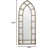 Amazon Brand – Stone & Beam Modern Arc Metal Frame Hanging Wall Mirror Decor, 46.25 Inch Height, Silver Finish