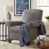 Amazon Brand – Stone & Beam Modern Heathered Cable-Knit Throw Blanket – 60 x 50 Inch, Navy