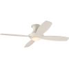 Amazon Brand – Stone & Beam Modern Remote Control Flush Mount Ceiling Fan With Integrated LED Light – 52 x 52 x 11.54 Inches, White