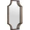 Amazon Brand – Stone & Beam Rectangular Antique-Style Metal Frame Hanging Wall Mount Mirror Decor, Brown, 18.25″L x 2.75″W