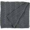 Amazon Brand – Stone & Beam Transitional Chunky Cable Knit Throw Blanket 100% Cotton, Charcoal, 40″W x 70″L