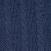 Amazon Brand – Stone & Beam Transitional Chunky Cable Knit Throw Blanket 100% Cotton, Indigo