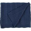 Amazon Brand – Stone & Beam Transitional Chunky Cable Knit Throw Blanket 100% Cotton, Indigo