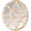 Amazon Brand – Stone & Beam Vintage Compass Wooden Accent Mirror, 28″H, Light Stain