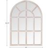 Amazon Brand – Stone & Beam Vintage Farmhouse Wooden Arched Mantel Mirror, 36.25″H, Dark Stain