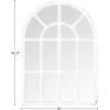 Amazon Brand – Stone & Beam Vintage Farmhouse Wooden Arched Mantel Mirror, 36.25″H, Whitewash