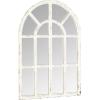 Amazon Brand – Stone & Beam Vintage Farmhouse Wooden Arched Mantel Mirror, 36.25″H, Whitewash