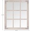 Amazon Brand – Stone & Beam Vintage Wooden 9-Grid Wall Mirror, 34.75″H, Dark Stain