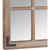 Amazon Brand – Stone & Beam Vintage Wooden 9-Grid Wall Mirror, 34.75″H, Dark Stain