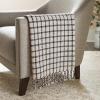 Amazon Brand – Stone & Beam Casual Grid Throw Blanket – 60 x 50 Inch, Black / Ivory