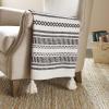 Amazon Brand – Stone & Beam Casual Jagged Global Design Throw Blanket – 60 x 50 Inch, Black / Ivory, Black & Ivory