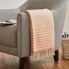 Amazon Brand – Stone & Beam Contemporary Stripe Throw Blanket – 60 x 50 Inch, Mahogany Rose