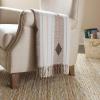 Amazon Brand – Stone & Beam Contemporary Stripes and Lines Throw Blanket – 60 x 50 Inch, White