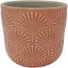 Amazon Brand – Stone & Beam Large Fan-Embossed Planter, 7.5″H, Arabesque Coral Pink