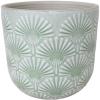 Amazon Brand – Stone & Beam Large Fan-Embossed Planter, 7.5″H, Seafoam Green