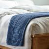Amazon Brand – Stone & Beam Locklar 100% Cotton Lightweight Pick-Stiched Throw Blanket, 80″ x 60″, Navy
