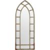 Amazon Brand – Stone & Beam Modern Arc Metal Frame Hanging Wall Mirror Decor, 46.25 Inch Height, Silver Finish