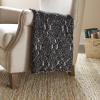 Amazon Brand – Stone & Beam Modern Heathered Cable-Knit Throw Blanket – 60 x 50 Inch, Black