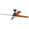 Amazon Brand – Stone & Beam Modern Indoor Remote Control Ceiling Fan With Integrated LED Light – 52 x 52 x 8.94 Inches, Aged Bronze