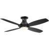 Amazon Brand – Stone & Beam Modern Remote Control Flush Mount Ceiling Fan With Integrated LED Light – 52 x 52 x 11.54 Inches, Black