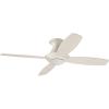 Amazon Brand – Stone & Beam Modern Remote Control Flush Mount Ceiling Fan With Integrated LED Light – 52 x 52 x 11.54 Inches, White