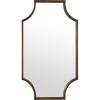 Amazon Brand – Stone & Beam Rectangular Antique-Style Metal Frame Hanging Wall Mount Mirror Decor, Brown, 18.25″L x 2.75″W